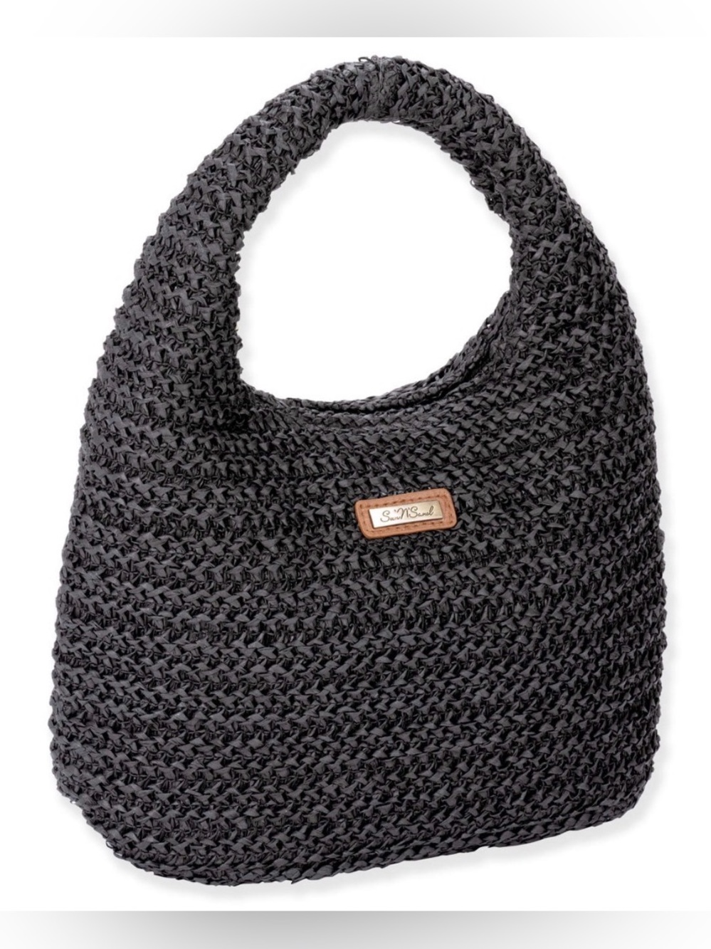 NWT! SUN N’ SAND “Stone Willow Clutch Bag”, BLACK